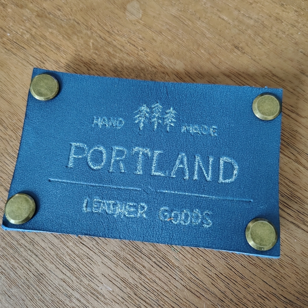CUSTOM Portland Leather Goods Inner Pocket Plaque Replacement Blue